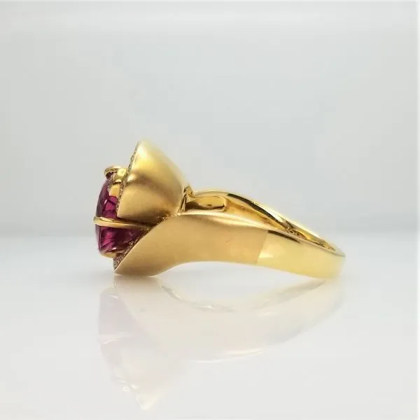 18kt Yellow Gold Pink Tourmaline and Diamond Ring Image 2 Chipper's Jewelry Bonney Lake, WA