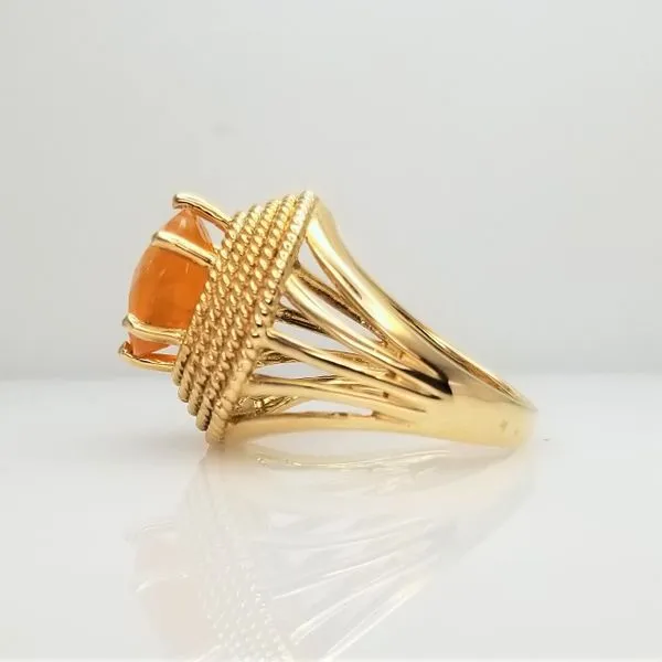 Mexican Fire Opal Ring in 14kt Yellow Gold Image 2 Chipper's Jewelry Bonney Lake, WA