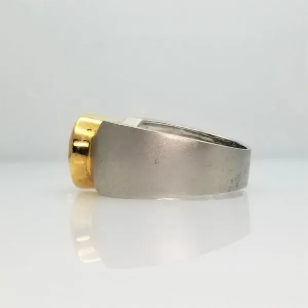 Round Cubic Zirconia Ring in 14kt Yellow and White Gold Image 2 Chipper's Jewelry Bonney Lake, WA