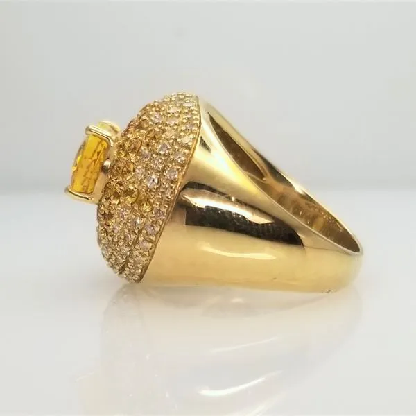 Yellow Colored Sapphire Ring in 14kt Yellow Gold Image 2 Chipper's Jewelry Bonney Lake, WA