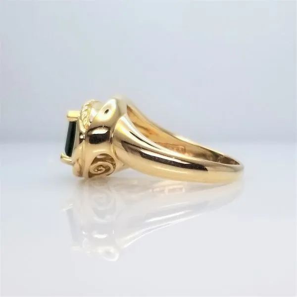 Green Tourmaline Ring in 14kt Yellow Gold Image 2 Chipper's Jewelry Bonney Lake, WA