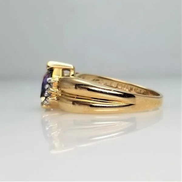 Trillion Cut Mystic Topaz and Diamond Ring Image 2 Chipper's Jewelry Bonney Lake, WA