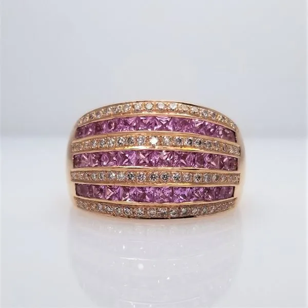 14Kt Rose Kunzite and Diamond Ring Chipper's Jewelry Bonney Lake, WA
