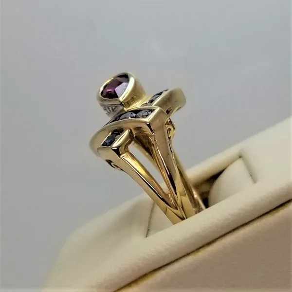 Ruby and Sapphire Ring in 10K Yellow Gold Image 2 Chipper's Jewelry Bonney Lake, WA