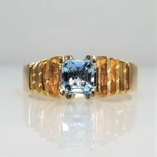 Aquamarine Ring in 14Kt Yellow Gold Chipper's Jewelry Bonney Lake, WA