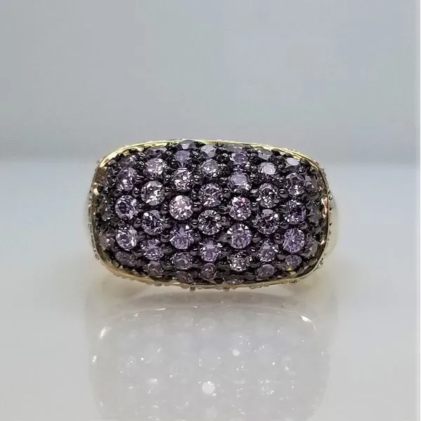 Lavender and White CZ Ring in 14K Yellow Gold Chipper's Jewelry Bonney Lake, WA