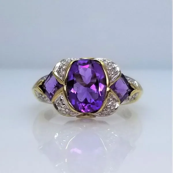 Amethyst Ring in 14K Yellow Gold Chipper's Jewelry Bonney Lake, WA