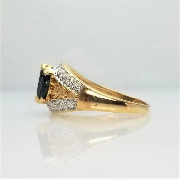 Sapphire and Diamond Ring in 14K Yellow Gold Image 2 Chipper's Jewelry Bonney Lake, WA