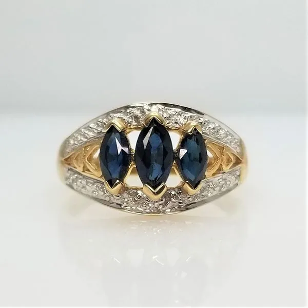 Sapphire and Diamond Ring in 14K Yellow Gold Chipper's Jewelry Bonney Lake, WA