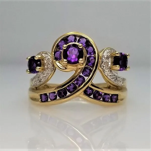 10K Yellow Gold Amethyst Ring Chipper's Jewelry Bonney Lake, WA