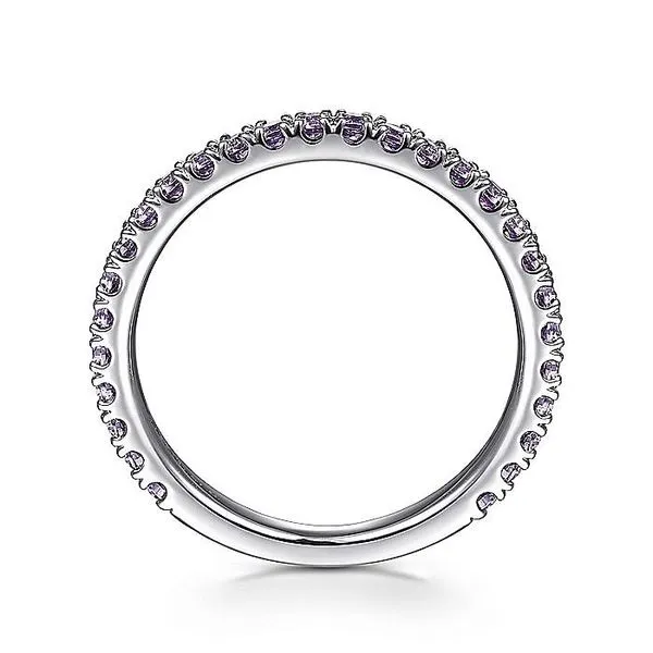 14K White Gold Amethyst Stackable Ring Image 2 Chipper's Jewelry Bonney Lake, WA