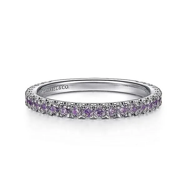 14K White Gold Amethyst Stackable Ring Chipper's Jewelry Bonney Lake, WA