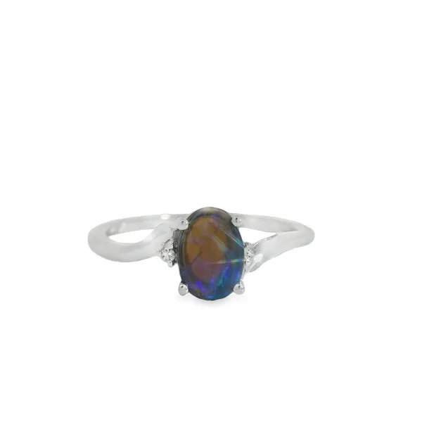 14K White Gold Oval Opal Ring Chipper's Jewelry Bonney Lake, WA