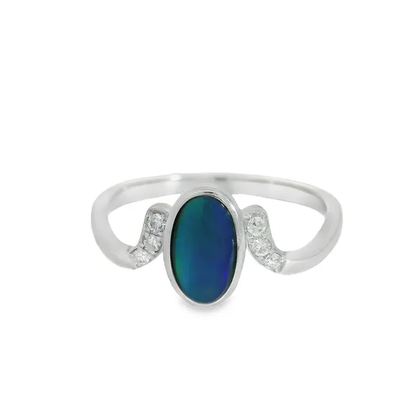 14K White Gold Black Opal Ring Chipper's Jewelry Bonney Lake, WA