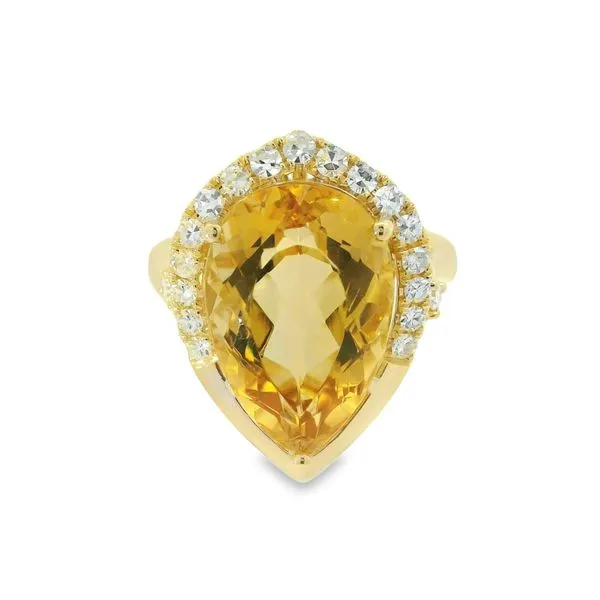 14K Yellow Gold Pear Citrine Ring Chipper's Jewelry Bonney Lake, WA