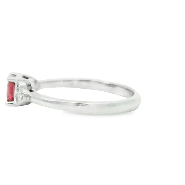 14K White Gold Asher Cut Mozambique Ruby Ring Image 2 Chipper's Jewelry Bonney Lake, WA