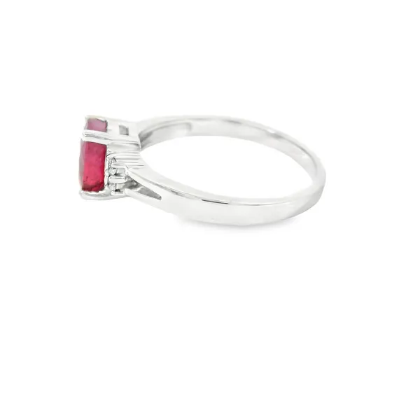 14K White Gold Ruby Ring Image 2 Chipper's Jewelry Bonney Lake, WA