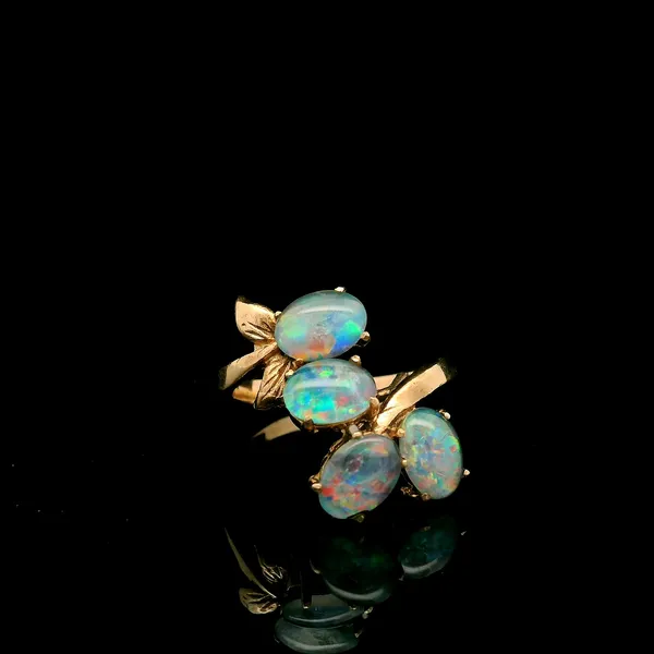 14K Yellow Gold Opal Freeform Ring Chipper's Jewelry Bonney Lake, WA