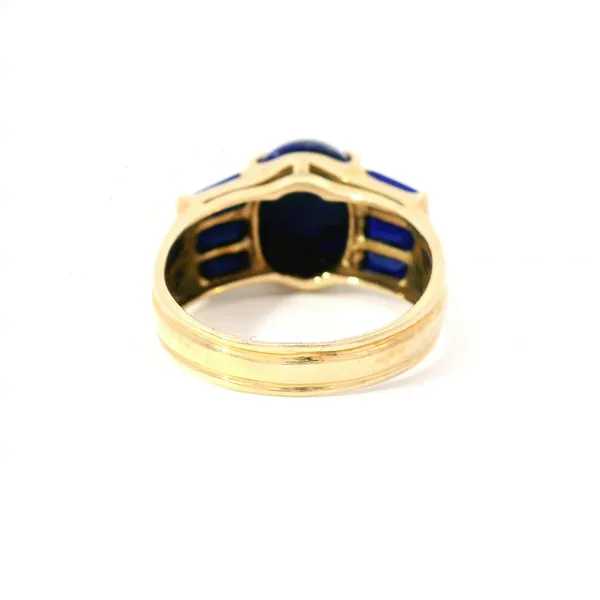 10KY 12 x10 Oval Lapis Ring Image 2 Chipper's Jewelry Bonney Lake, WA
