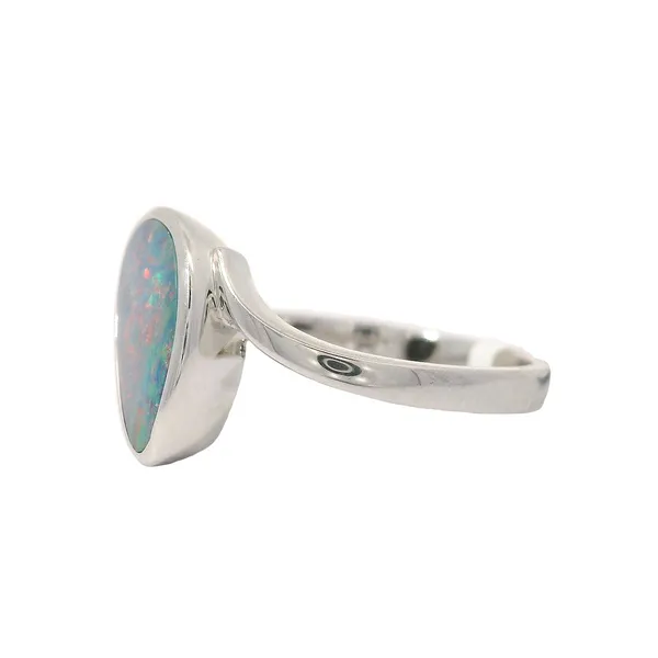 925 Sterling Silver Free-Form Doublet Opal Ring Image 2 Chipper's Jewelry Bonney Lake, WA