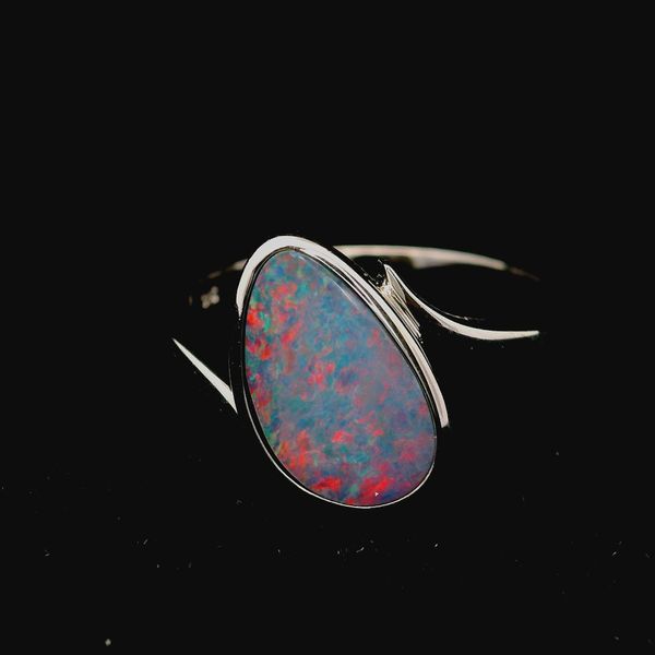 925 Free-Form Doublet Opal Ring Image 3 Chipper's Jewelry Bonney Lake, WA