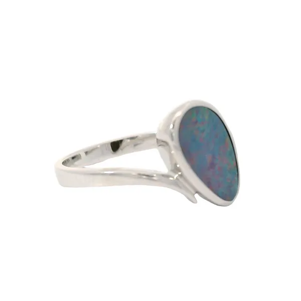 925 Sterling Silver Free-Form Doublet Opal Ring Chipper's Jewelry Bonney Lake, WA