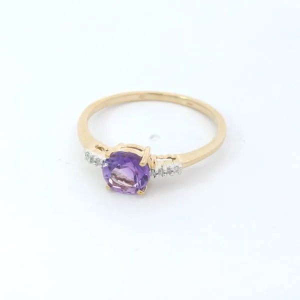 10K Yellow Gold Amethyst Diamond Ring Chipper's Jewelry Bonney Lake, WA