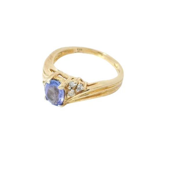 14K Yellow Gold Tanzanite Diamond Ring Image 2 Chipper's Jewelry Bonney Lake, WA