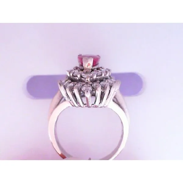 Platinum Ruby and Diamond Ring Image 2 Chipper's Jewelry Bonney Lake, WA