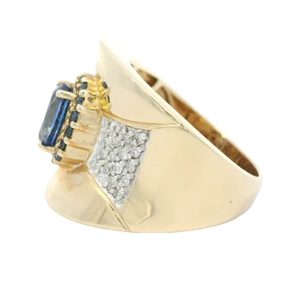 14K Yellow Gold Sapphire & Diamond Ring Image 2 Chipper's Jewelry Bonney Lake, WA