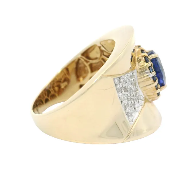 14K Yellow Gold Sapphire & Diamond Ring Image 4 Chipper's Jewelry Bonney Lake, WA