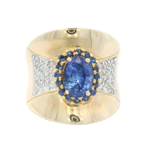 14K Yellow Gold Sapphire & Diamond Ring Image 5 Chipper's Jewelry Bonney Lake, WA