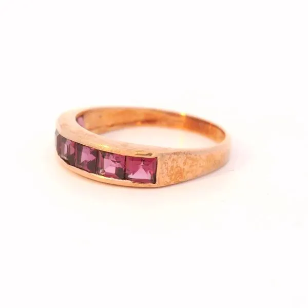 14K Rose Gold Pink Tourmaline Channel Set Ring Image 2 Chipper's Jewelry Bonney Lake, WA