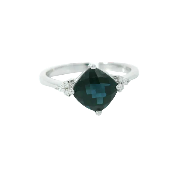 14K White Gold London Topaz Ring Image 2 Chipper's Jewelry Bonney Lake, WA