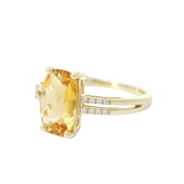 14K Yellow Gold Citrine Ring Chipper's Jewelry Bonney Lake, WA