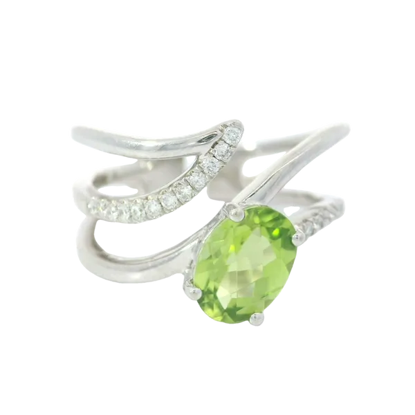 14K White Gold Peridot Ring Chipper's Jewelry Bonney Lake, WA