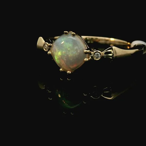 14K Yellow Gold Ethiopian Opal Ring Image 3 Chipper's Jewelry Bonney Lake, WA