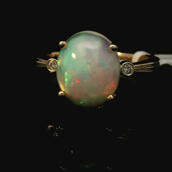 14K Yellow Gold Ethiopian Opal Ring Chipper's Jewelry Bonney Lake, WA