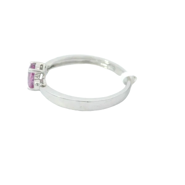14K White Gold Pink Sapphire Ring Image 2 Chipper's Jewelry Bonney Lake, WA