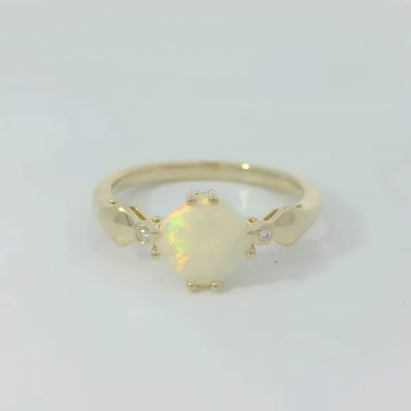 14KY Opal Diamond Ring Sz. 7 Chipper's Jewelry Bonney Lake, WA
