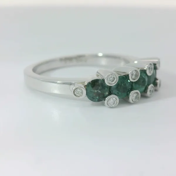 14KW Alexandrite Diamond Band Sz. 6.75 Image 3 Chipper's Jewelry Bonney Lake, WA