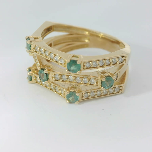 14K Yellow Gold Alexandrite Diamond Ring Image 4 Chipper's Jewelry Bonney Lake, WA