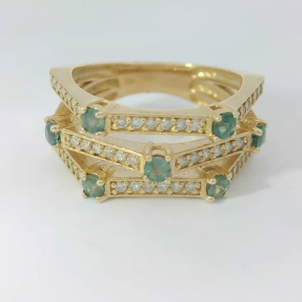 14K Yellow Gold Alexandrite Diamond Ring Chipper's Jewelry Bonney Lake, WA