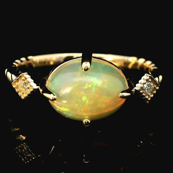 14KY Opal Diamond Ring Sz.6.5 Chipper's Jewelry Bonney Lake, WA