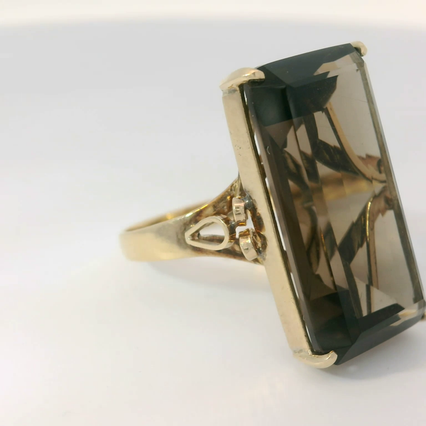 14K Yellow Gold Smokey Quartz Ring Image 3 Chipper's Jewelry Bonney Lake, WA