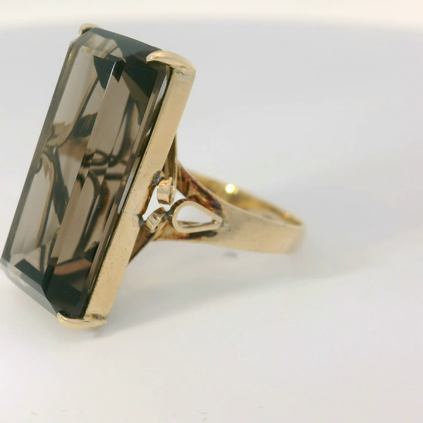 14K Yellow Gold Smokey Quartz Ring Image 4 Chipper's Jewelry Bonney Lake, WA