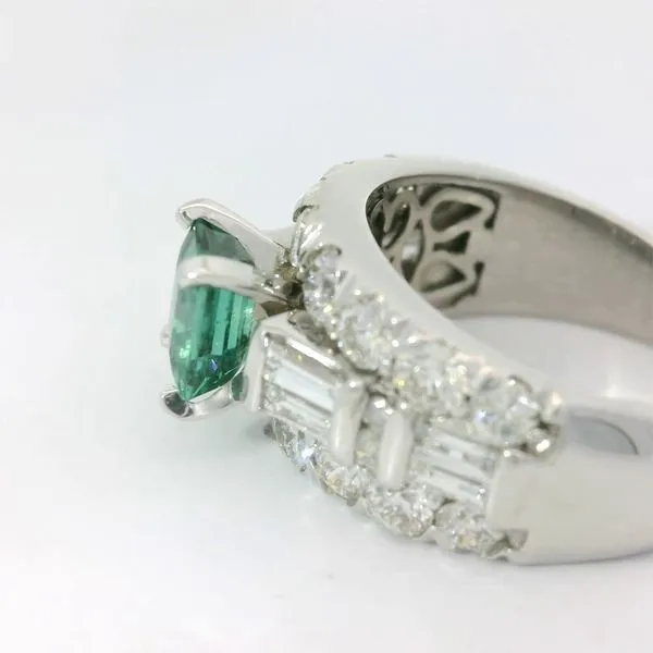 14KW Emerald Diamond Ring Sz. 7 Image 2 Chipper's Jewelry Bonney Lake, WA