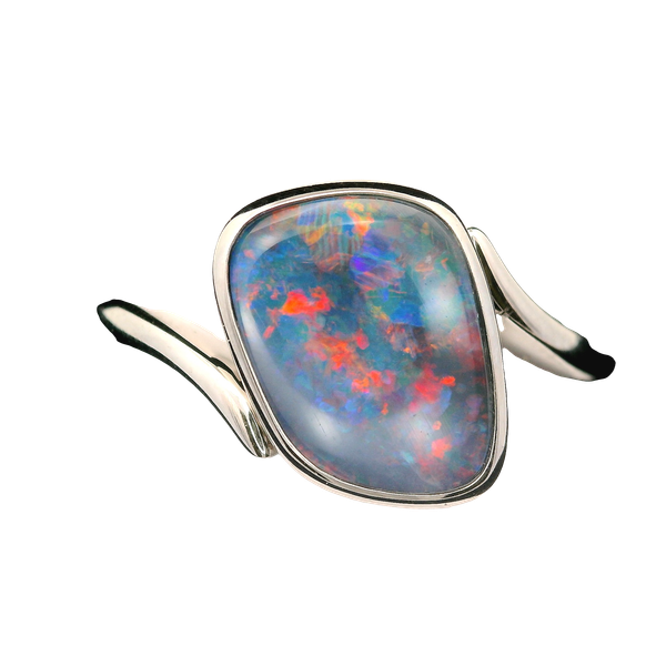 Sterling Silver Opal Doublet Ring Image 2 Chipper's Jewelry Bonney Lake, WA