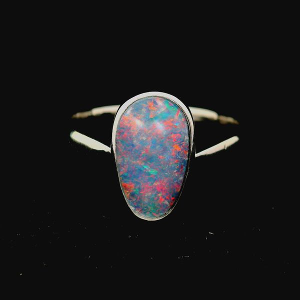 Sterling Silver Opal Doublet Ring Image 2 Chipper's Jewelry Bonney Lake, WA