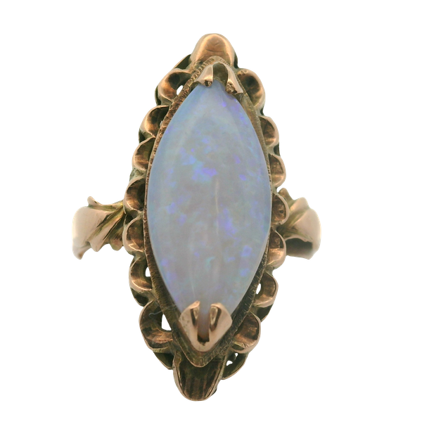 18K Rose Gold Vintage Opal Marquise Ring Chipper's Jewelry Bonney Lake, WA